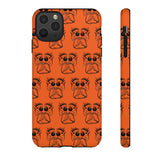 Tough Cases  Featuring BFP Jumping Spider Print on Orange