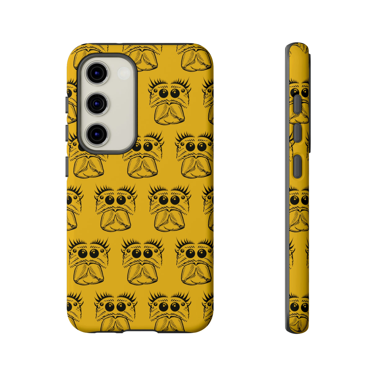 Tough Cases  Featuring BFP Jumping Spider Print on Yellow