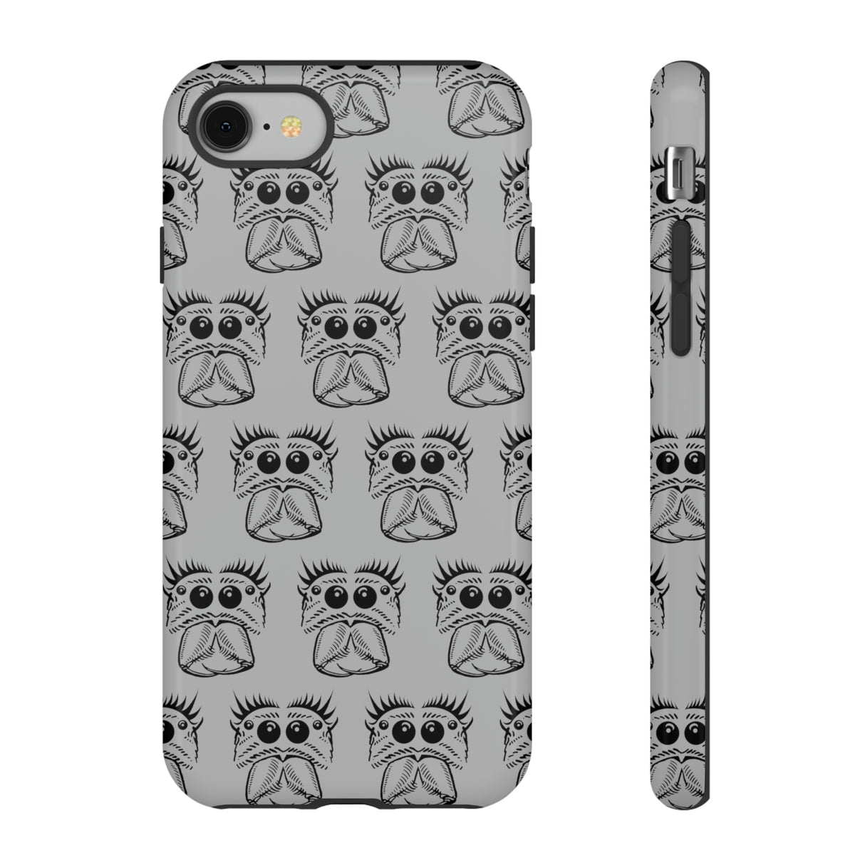 Tough Cases  Featuring BFP Jumping Spider Print on Gray