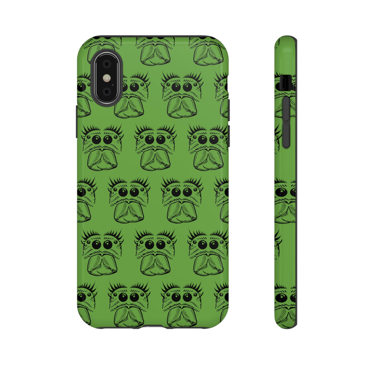 Tough Cases  Featuring BFP Jumping Spider Print on Green