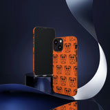 Tough Cases  Featuring BFP Jumping Spider Print on Orange