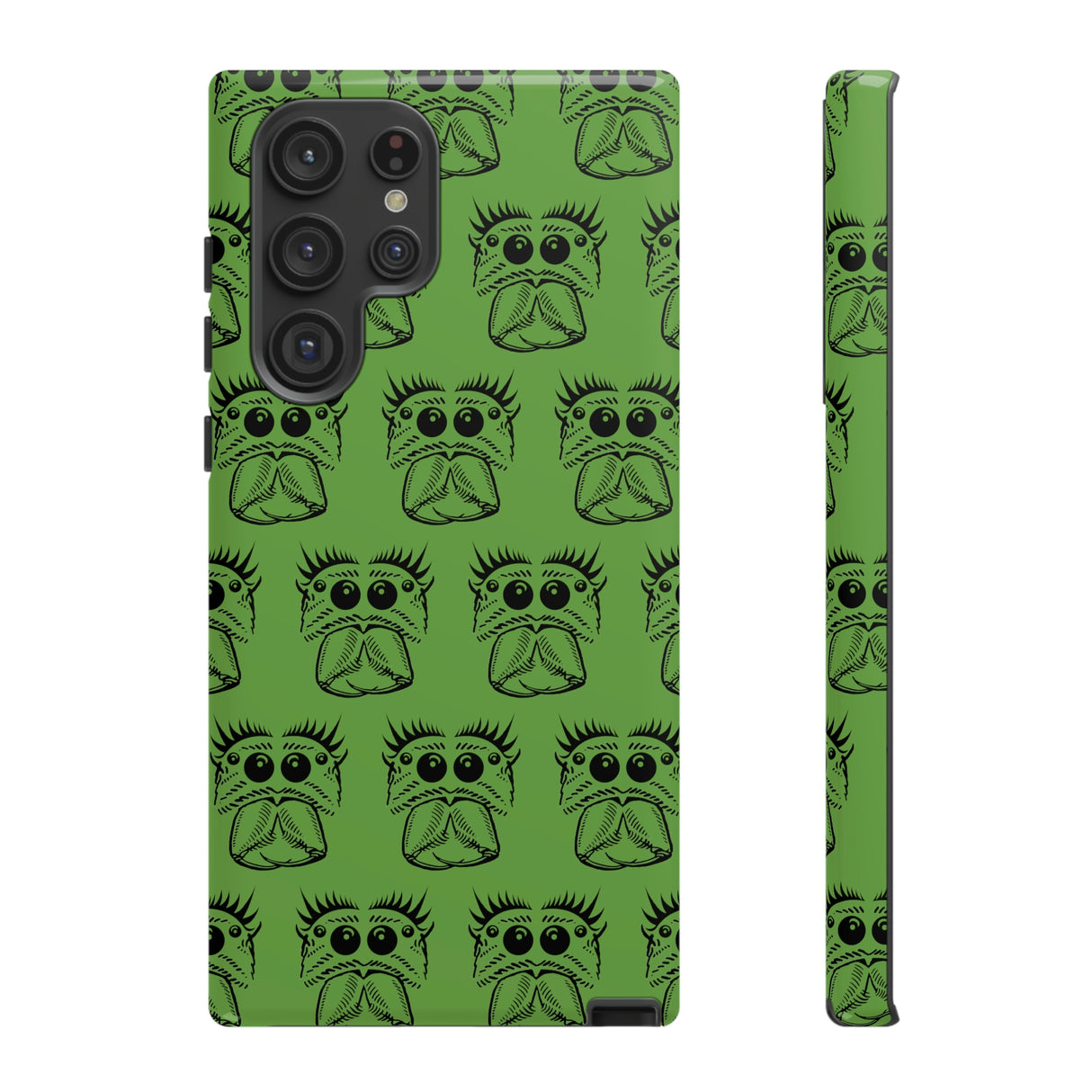 Tough Cases  Featuring BFP Jumping Spider Print on Green