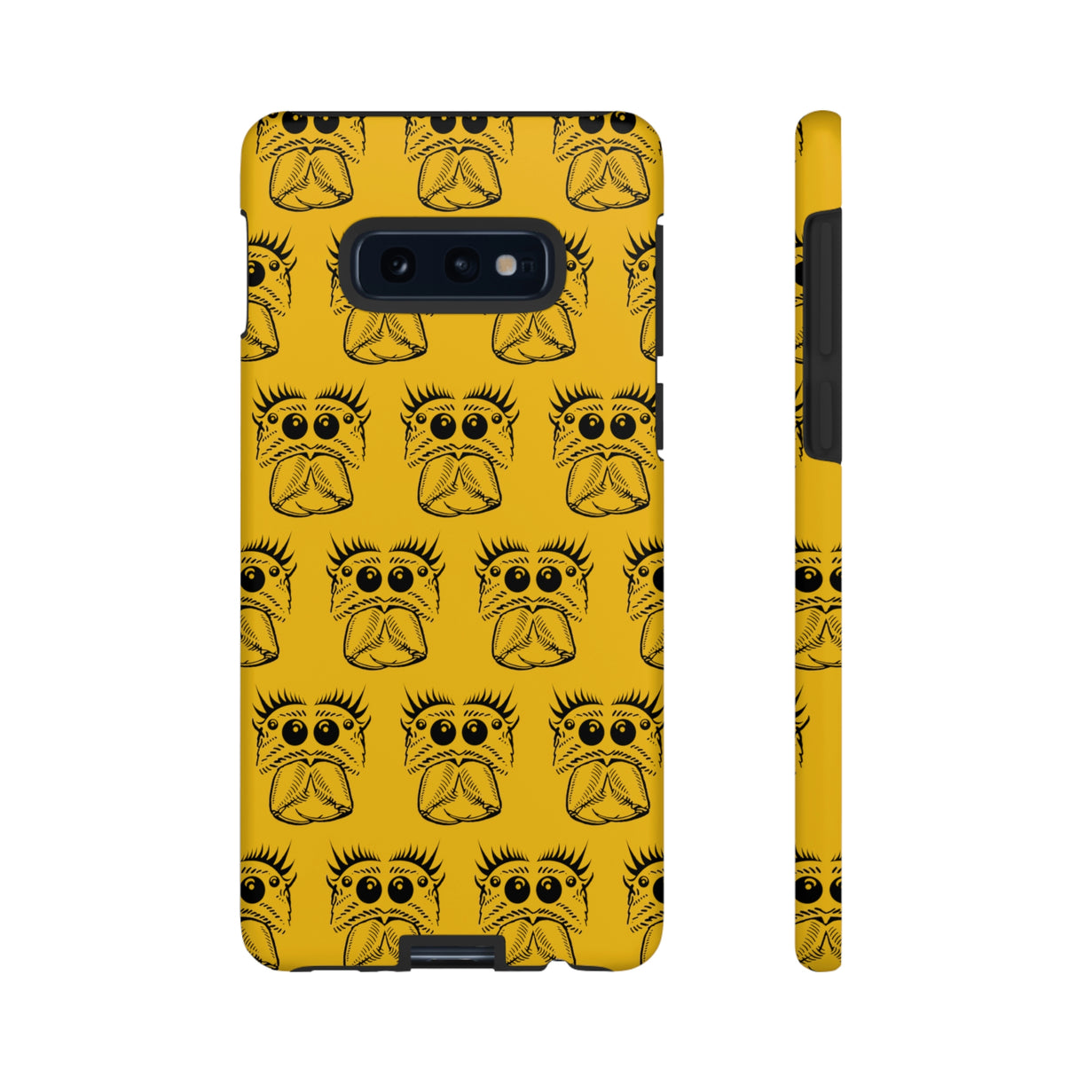 Tough Cases  Featuring BFP Jumping Spider Print on Yellow