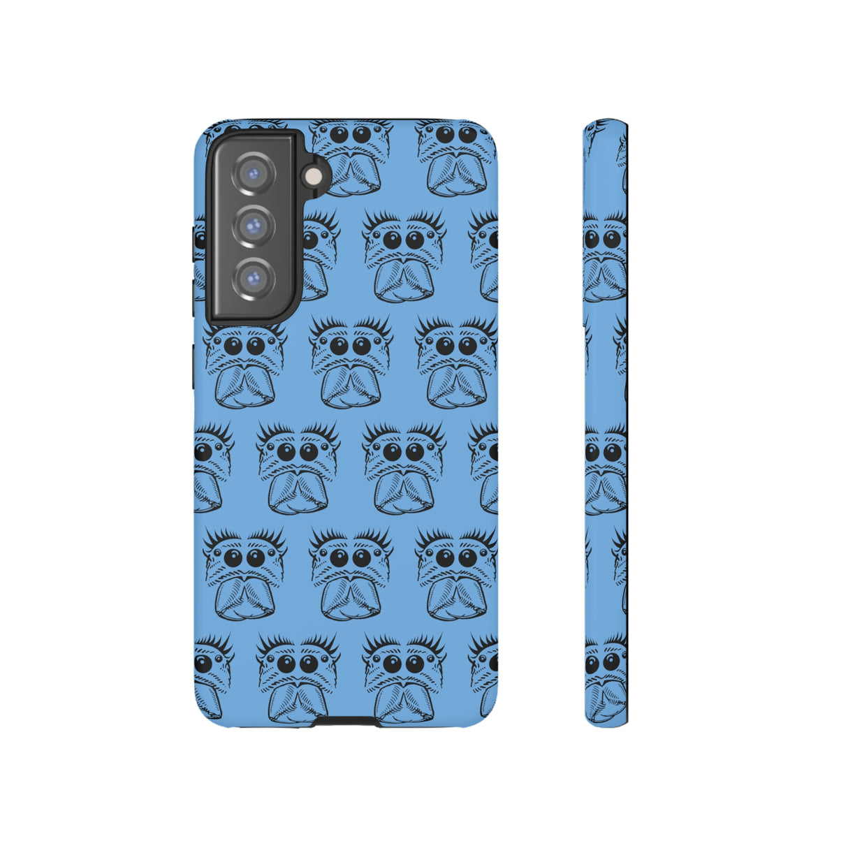 Tough Cases  Featuring BFP Jumping Spider Print on Blue