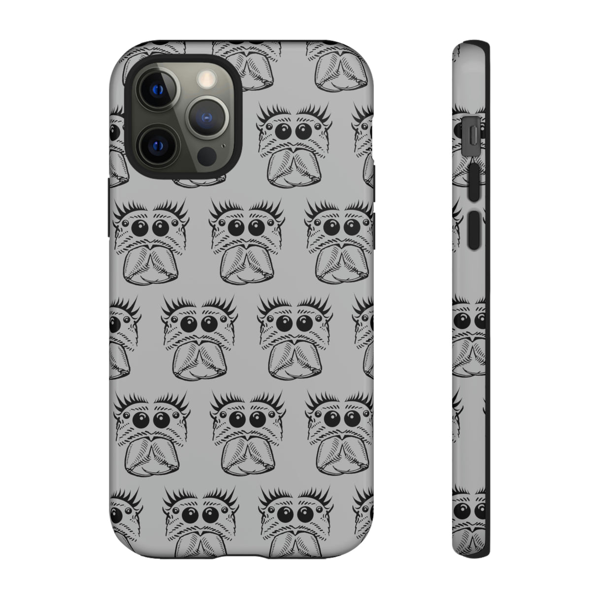 Tough Cases  Featuring BFP Jumping Spider Print on Gray