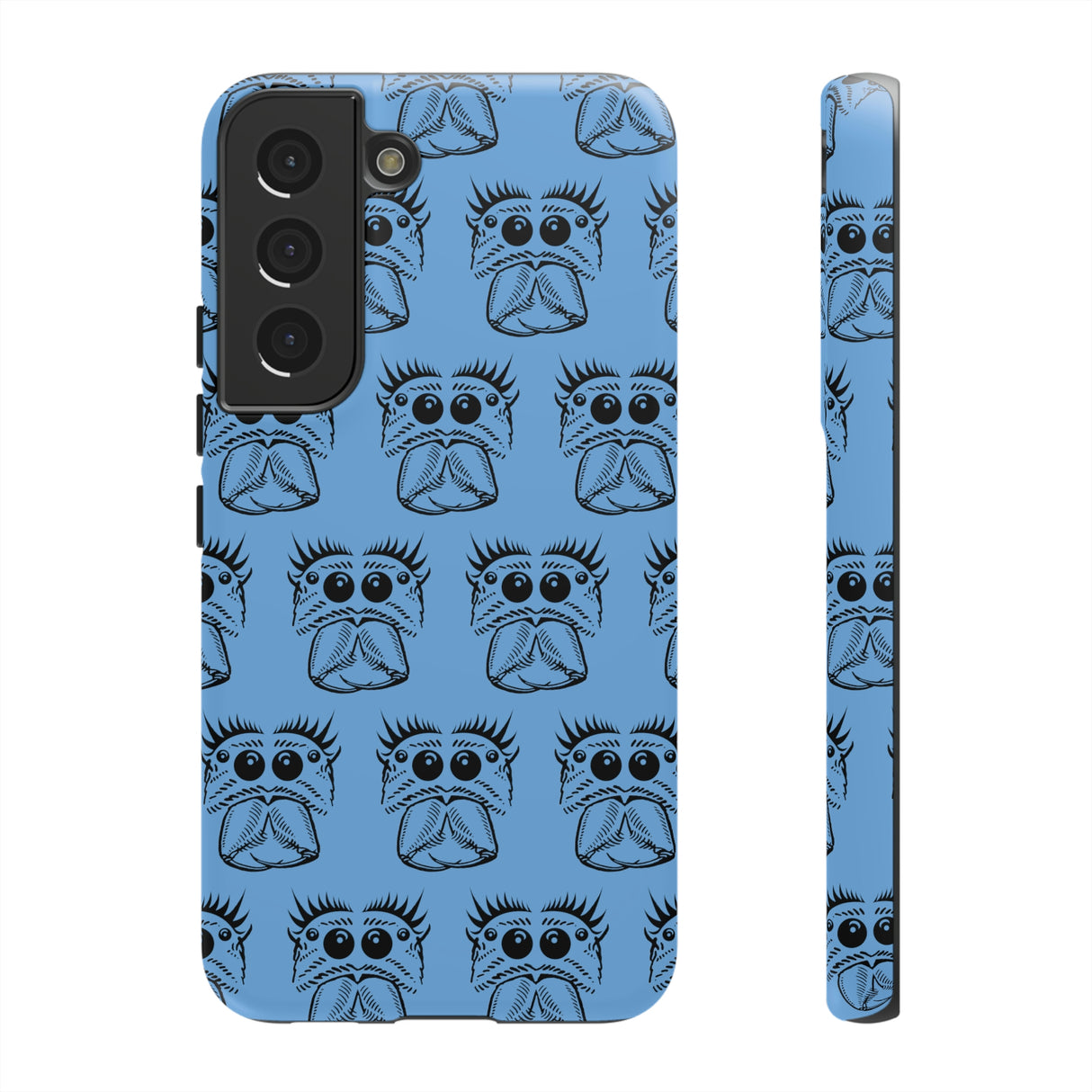 Tough Cases  Featuring BFP Jumping Spider Print on Blue