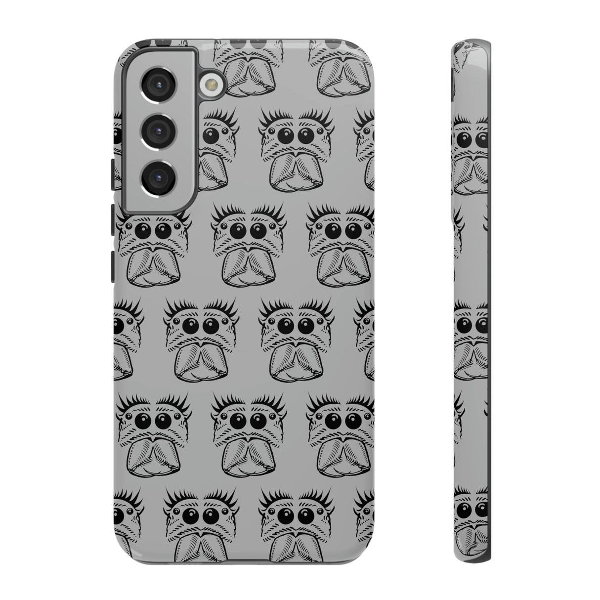 Tough Cases  Featuring BFP Jumping Spider Print on Gray