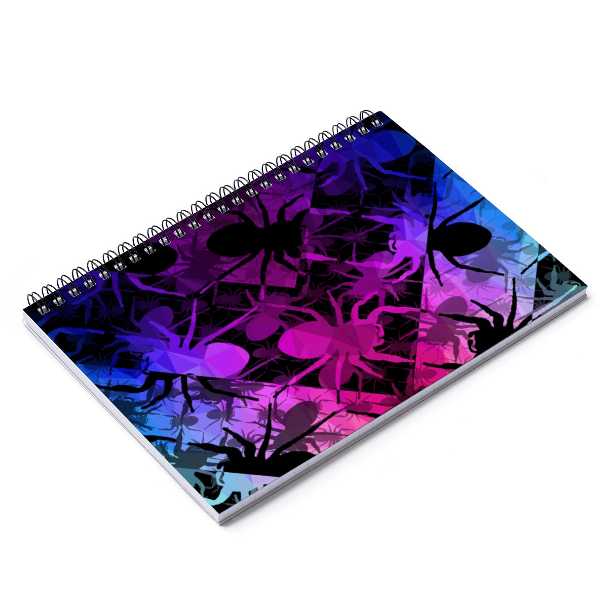 Spiral Notebook Lined Paper with Jumping Spider Print