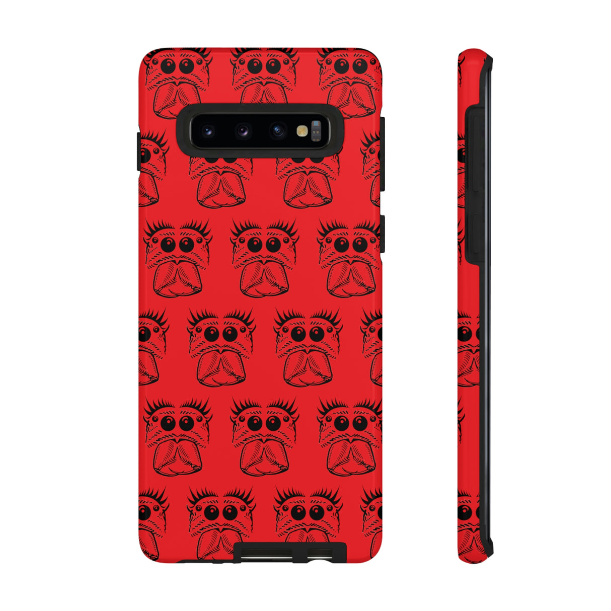 Tough Cases  Featuring BFP Jumping Spider Print on Red