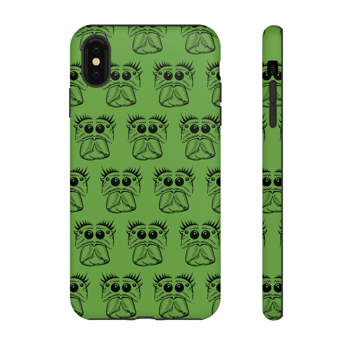 Tough Cases  Featuring BFP Jumping Spider Print on Green