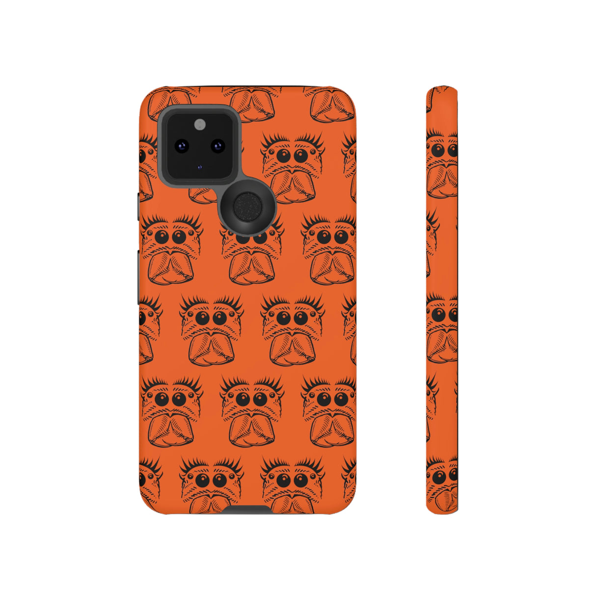 Tough Cases  Featuring BFP Jumping Spider Print on Orange