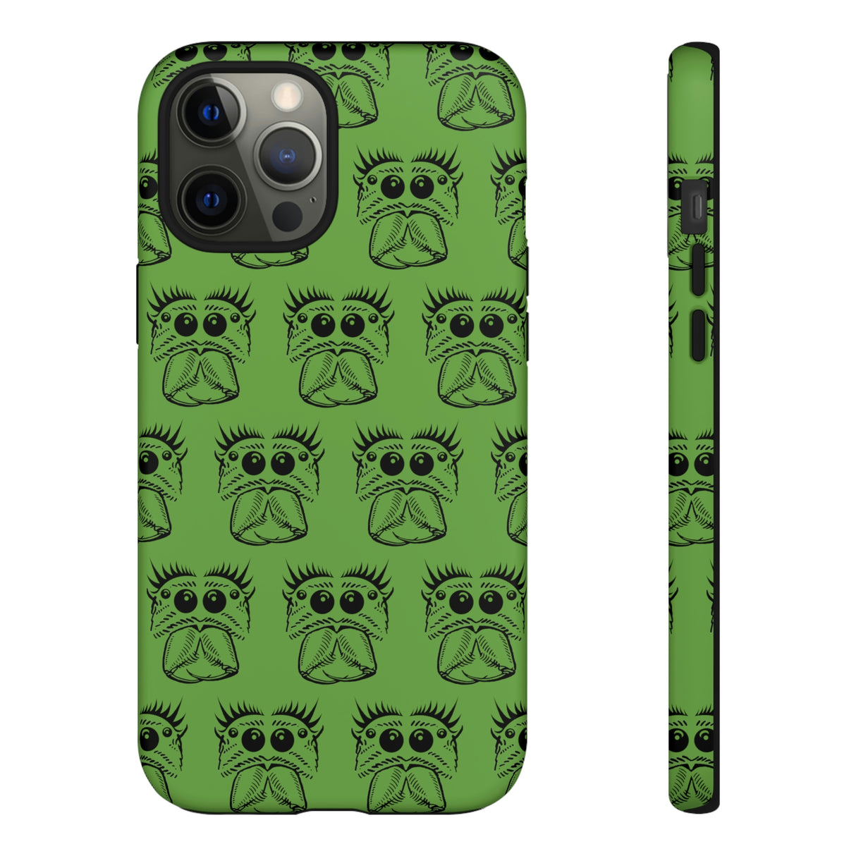 Tough Cases  Featuring BFP Jumping Spider Print on Green