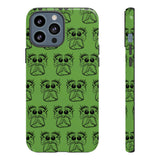 Tough Cases  Featuring BFP Jumping Spider Print on Green