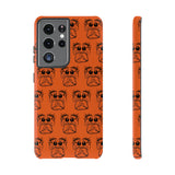 Tough Cases  Featuring BFP Jumping Spider Print on Orange